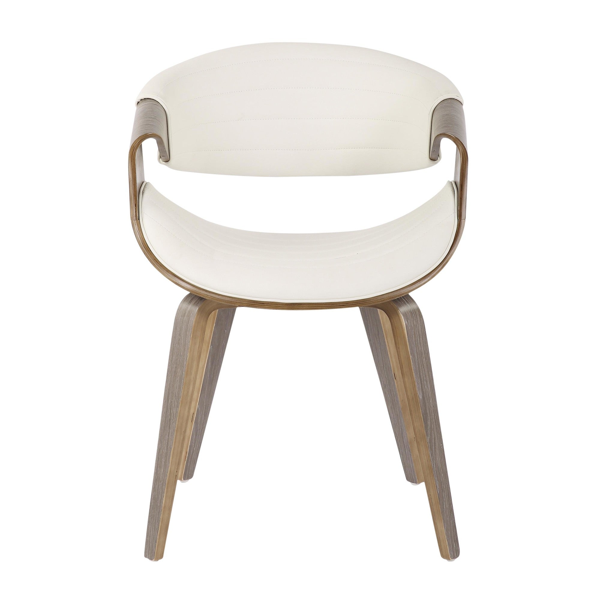 Symphony Chair - Light Grey Wood, White PU
