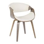 Symphony Chair - Light Grey Wood, White PU