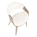 Symphony Chair - Light Grey Wood, White PU