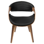 Symphony Chair - Walnut Wood, Black PU