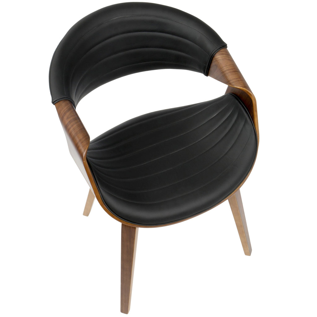Symphony Chair - Walnut Wood, Black PU