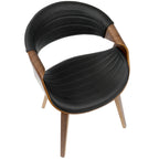 Symphony Chair - Walnut Wood, Black PU