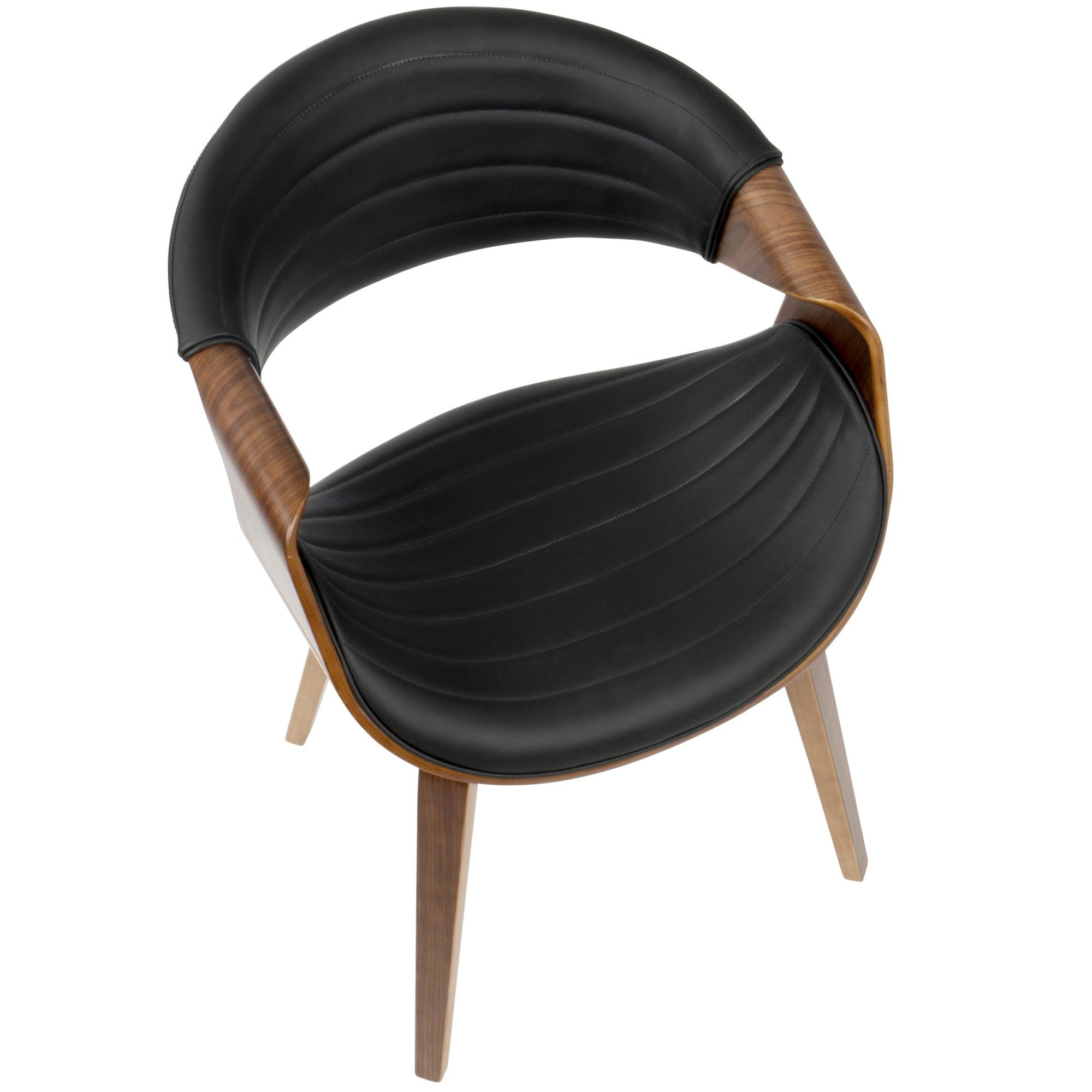 Symphony Chair - Walnut Wood, Black PU
