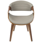 Symphony Chair - Walnut Wood, Pewter Grey PU