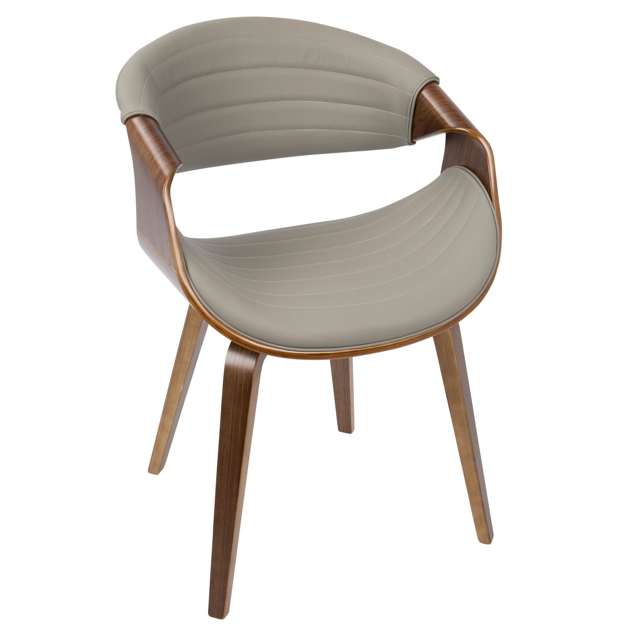Symphony Chair - Walnut Wood, Pewter Grey PU
