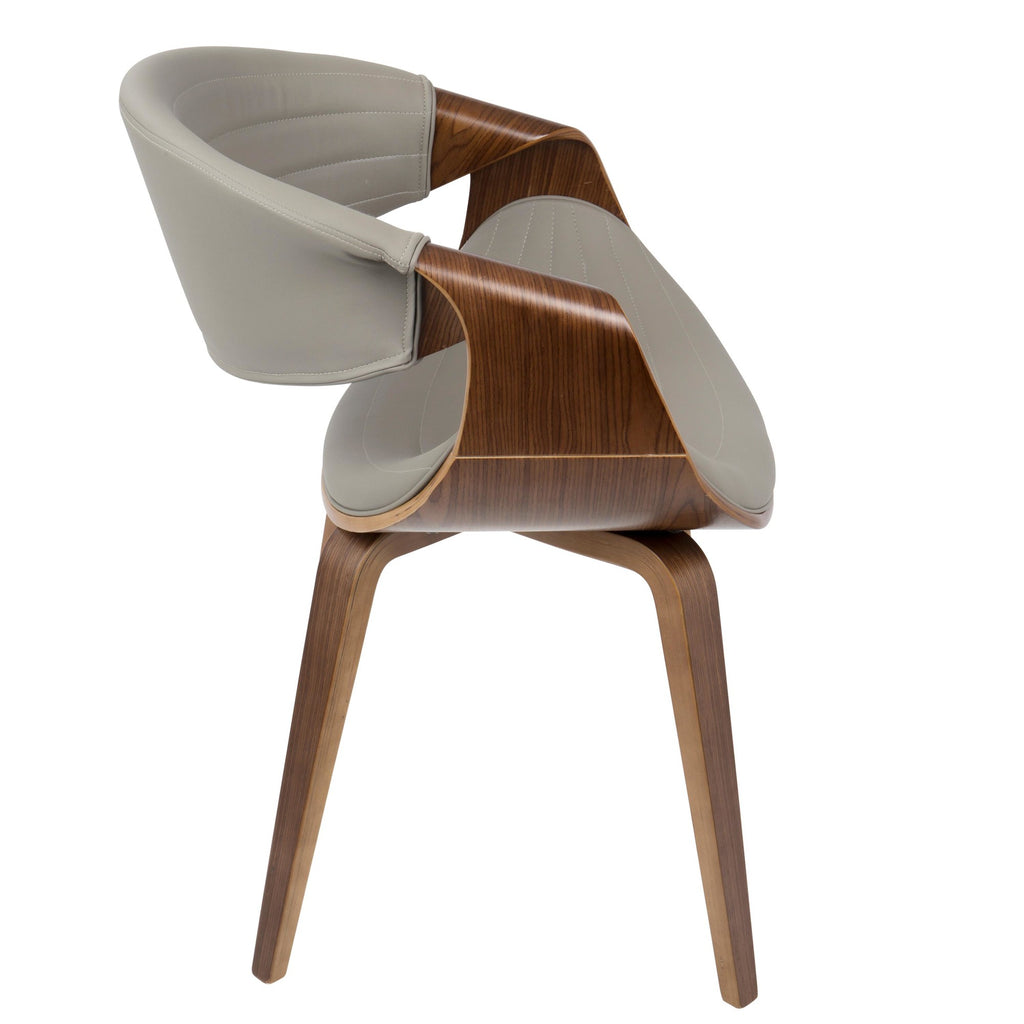 Symphony Chair - Walnut Wood, Pewter Grey PU