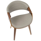 Symphony Chair - Walnut Wood, Pewter Grey PU