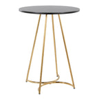 Cece Counter Table - Gold Metal, Black Mdf