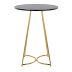 Cece Counter Table - Gold Metal, Black Mdf