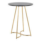Cece Counter Table - Gold Metal, Black Mdf