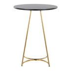 Cece Counter Table - Gold Metal, Black Mdf