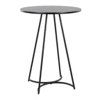 Cece Counter Table - Black Metal, Black Mdf