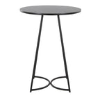 Cece Counter Table - Black Metal, Black Mdf