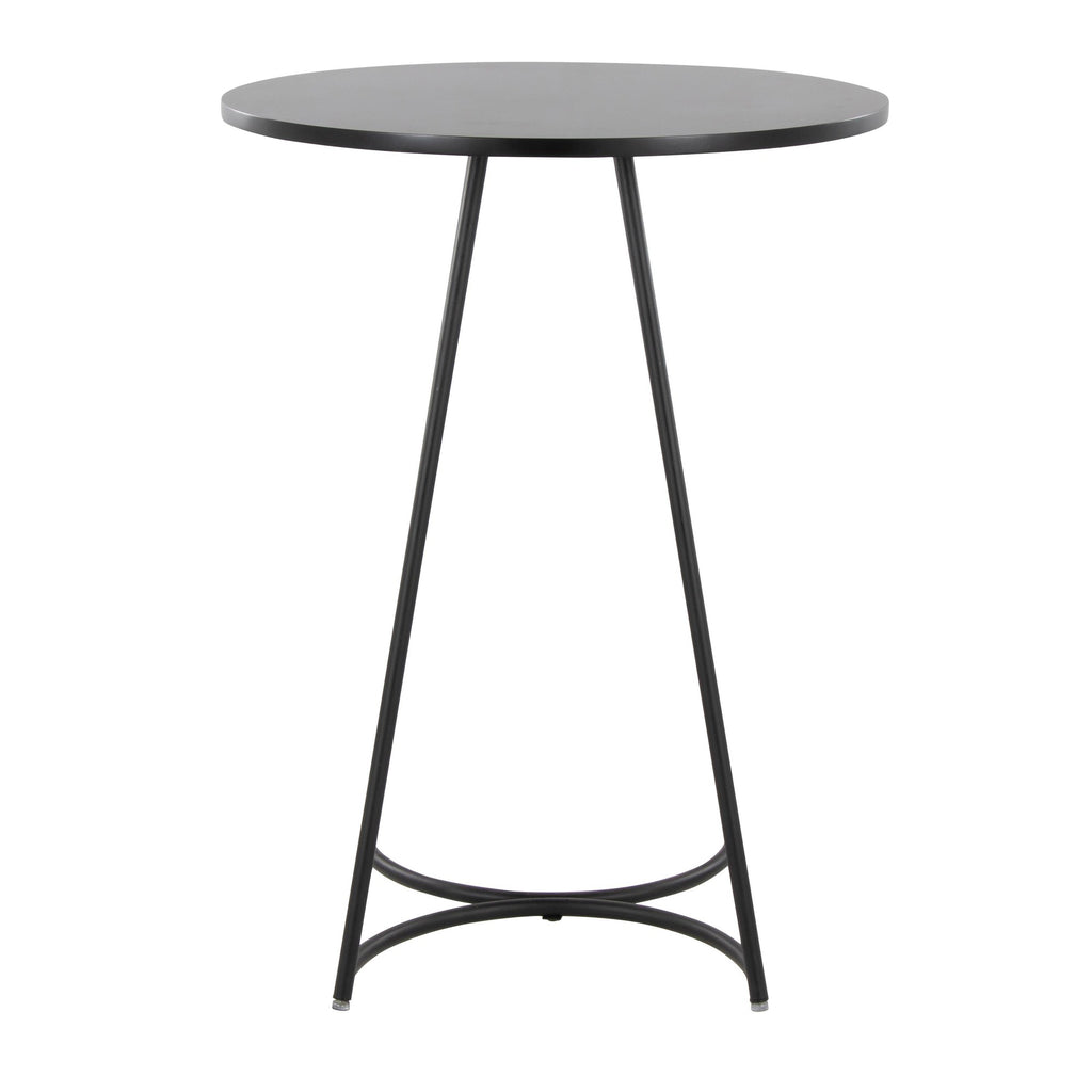 Cece Counter Table - Black Metal, Black Mdf
