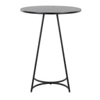 Cece Counter Table - Black Metal, Black Mdf