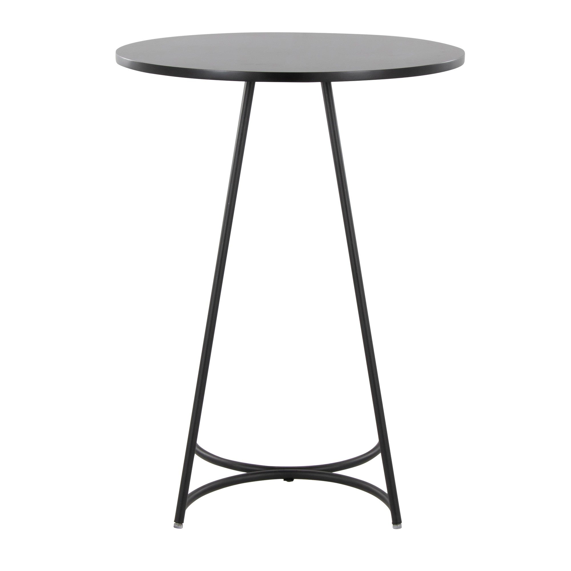 Cece Counter Table - Black Metal, Black Mdf