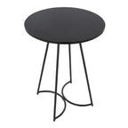 Cece Counter Table - Black Metal, Black Mdf