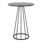 Canary Counter Table - Black Metal, Black Mdf