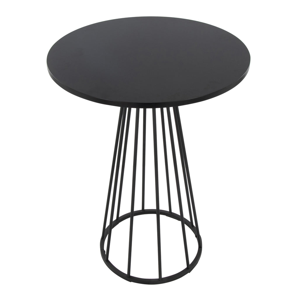 Canary Counter Table - Black Metal, Black Mdf