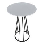 Canary Counter Table - Black Metal, White Mdf