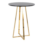 Cosmo Counter Table - Gold Metal, Black Mdf
