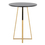 Cosmo Counter Table - Gold Metal, Black Mdf