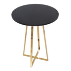 Cosmo Counter Table - Gold Metal, Black Mdf