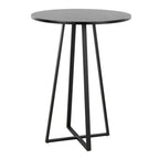 Cosmo Counter Table - Black Metal, Black Mdf