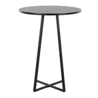 Cosmo Counter Table - Black Metal, Black Mdf