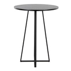 Cosmo Counter Table - Black Metal, Black Mdf