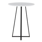 Cosmo Counter Table - Black Metal, White Mdf