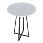 Cosmo Counter Table - Black Metal, White Mdf