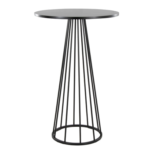 Canary Bar Table - Black Metal, Black Mdf
