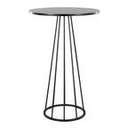 Canary Bar Table - Black Metal, Black Mdf