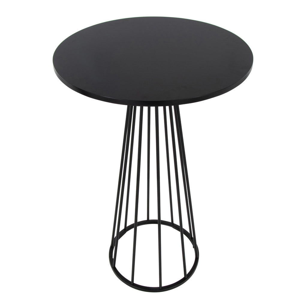 Canary Bar Table - Black Metal, Black Mdf
