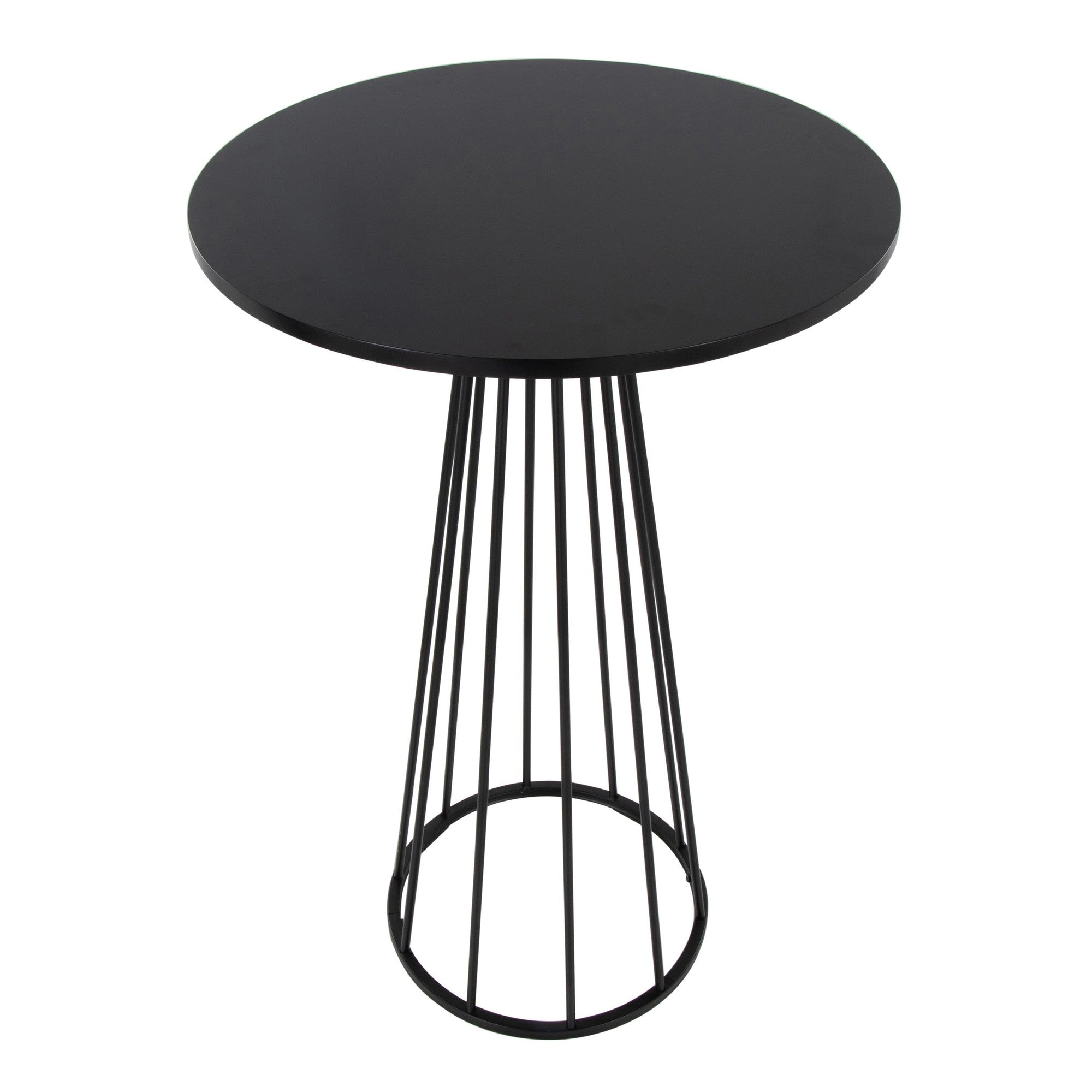 Canary Bar Table - Black Metal, Black Mdf