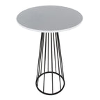 Canary Bar Table - Black Metal, White Mdf