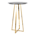 Cosmo Bar Table - Gold Metal, Black Mdf