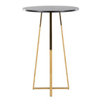 Cosmo Bar Table - Gold Metal, Black Mdf
