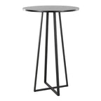 Cosmo Bar Table - Black Metal, Black Mdf