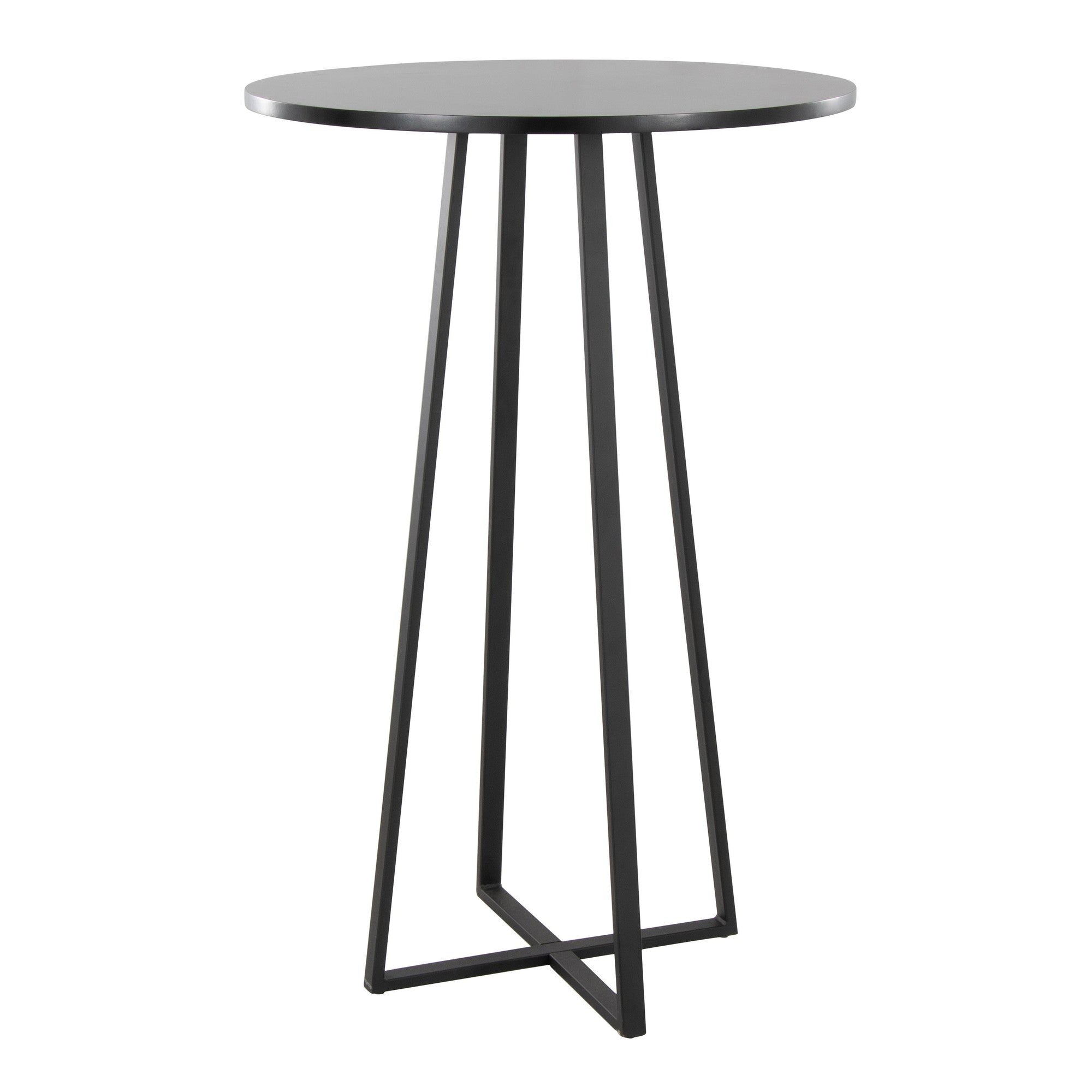 Cosmo Bar Table - Black Metal, Black Mdf