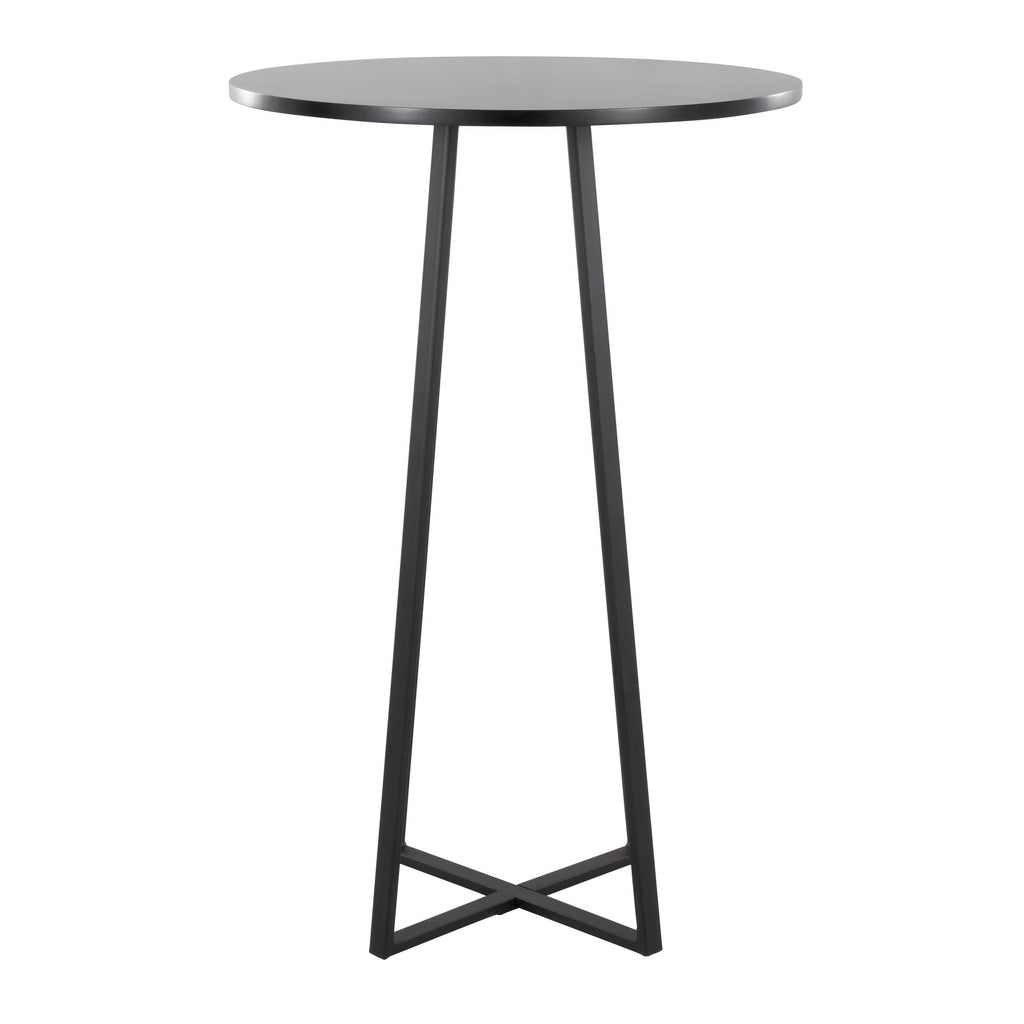 Cosmo Bar Table - Black Metal, Black Mdf