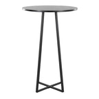 Cosmo Bar Table - Black Metal, Black Mdf