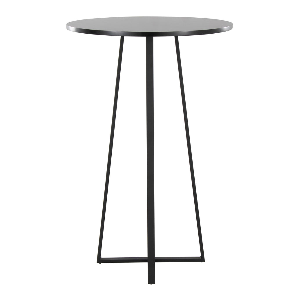 Cosmo Bar Table - Black Metal, Black Mdf
