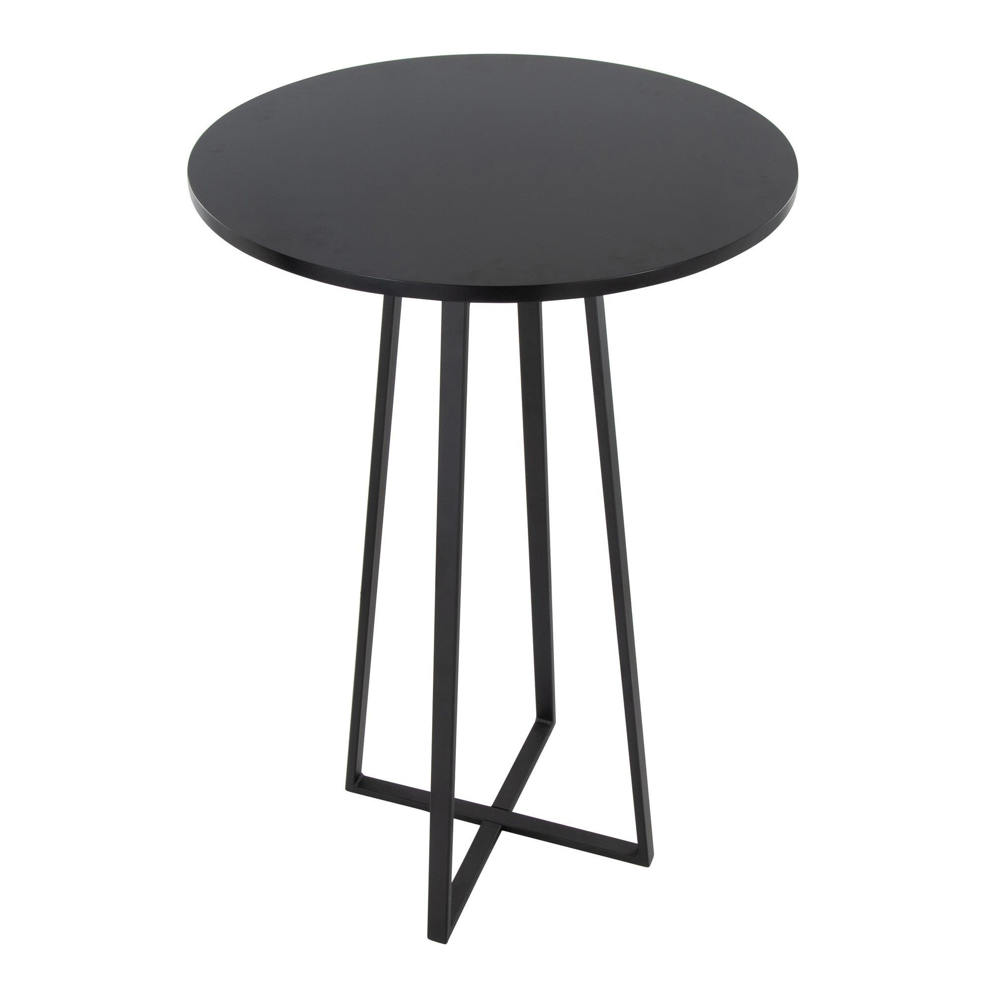 Cosmo Bar Table - Black Metal, Black Mdf