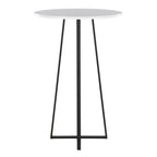 Cosmo Bar Table - Black Metal, White Mdf