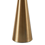 Gemma 22" Marble Side Table - Gold Metal, White Marble Top