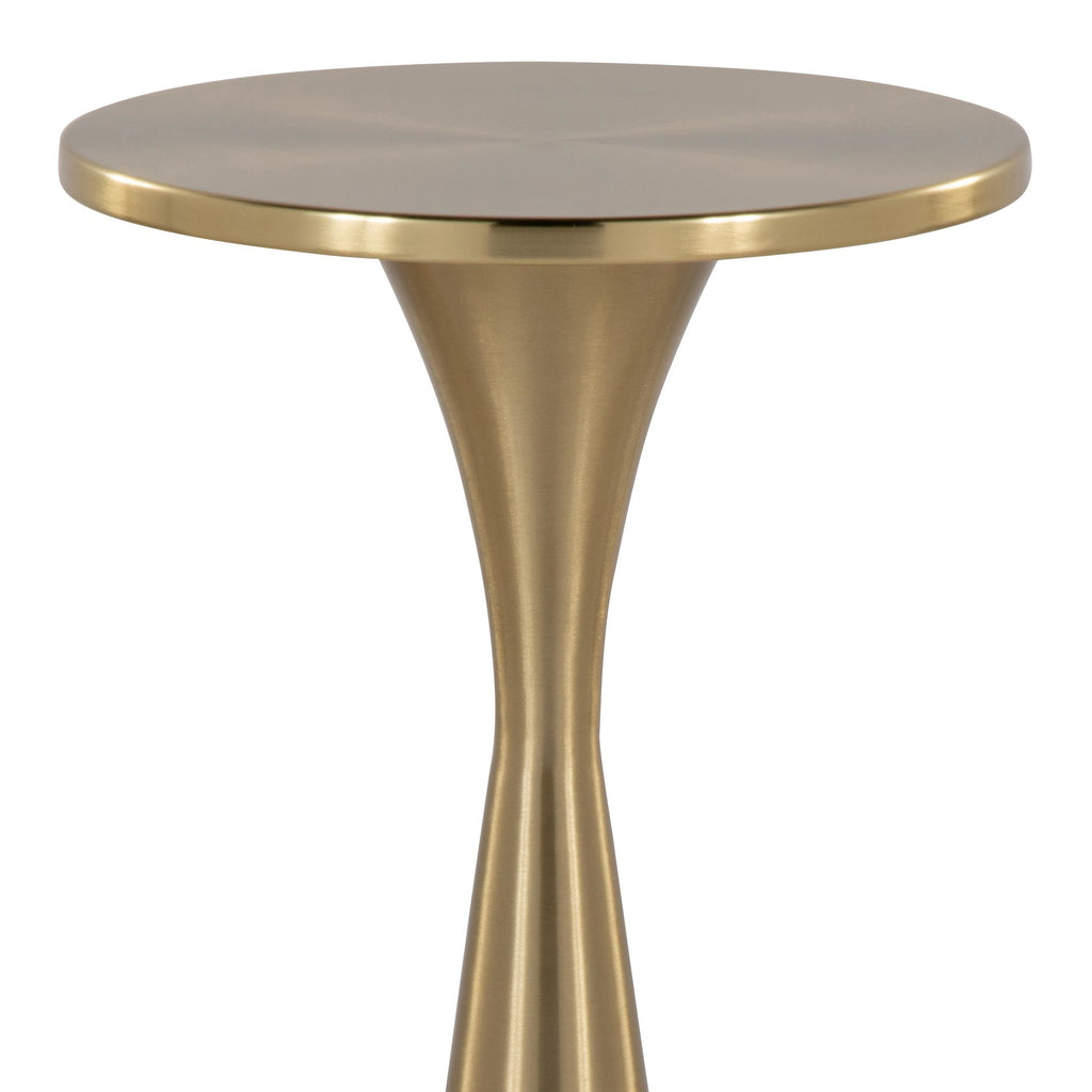 Gemma 22" Metal Side Table - Modern Brass