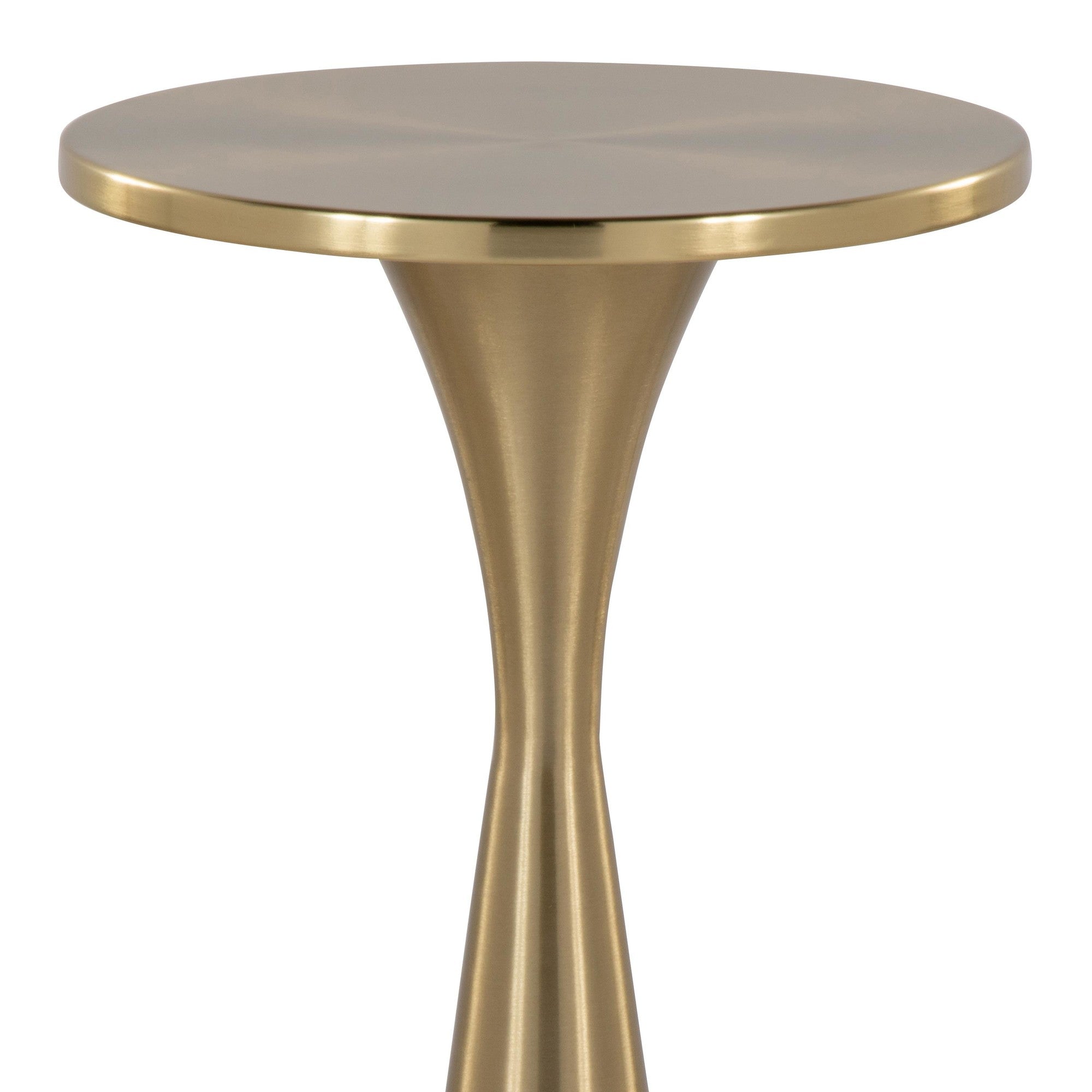 Gemma 22" Metal Side Table - Modern Brass