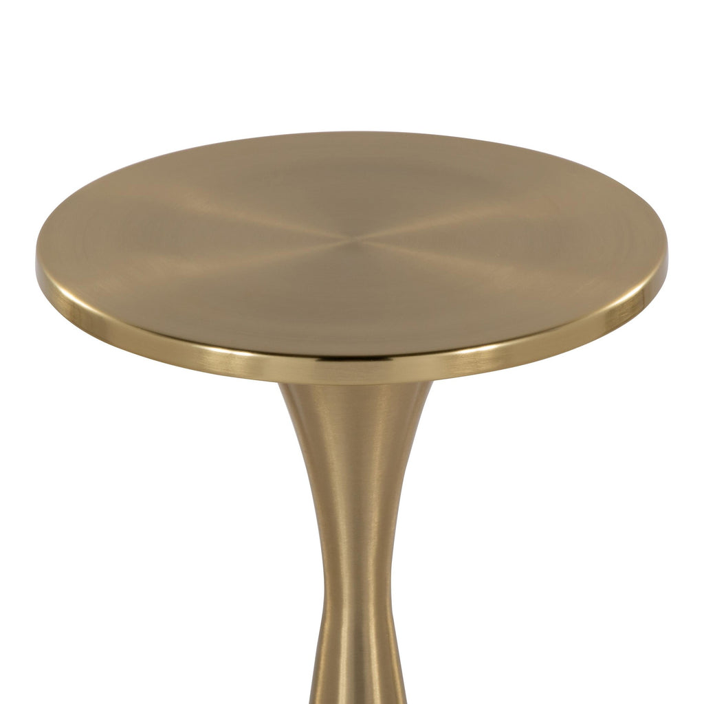 Gemma 22" Metal Side Table - Modern Brass